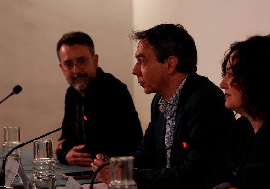 Manuel Lomas, Albert Moncusí i Pilar Peñarrubia.